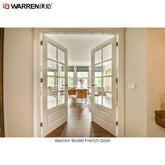 Warren 96x80 Wide French Door With White Double Doors Interior